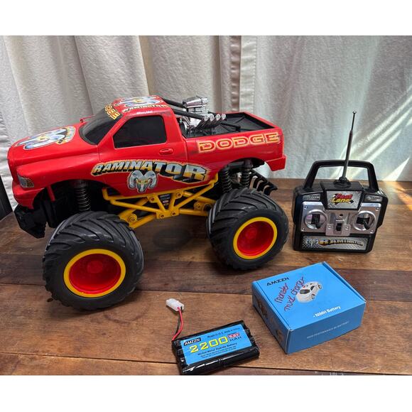 Vintage Fast Lane Dodge Raminator RC Monster Truck 49MHz **WORKING** New Battery - Picture 1 of 16